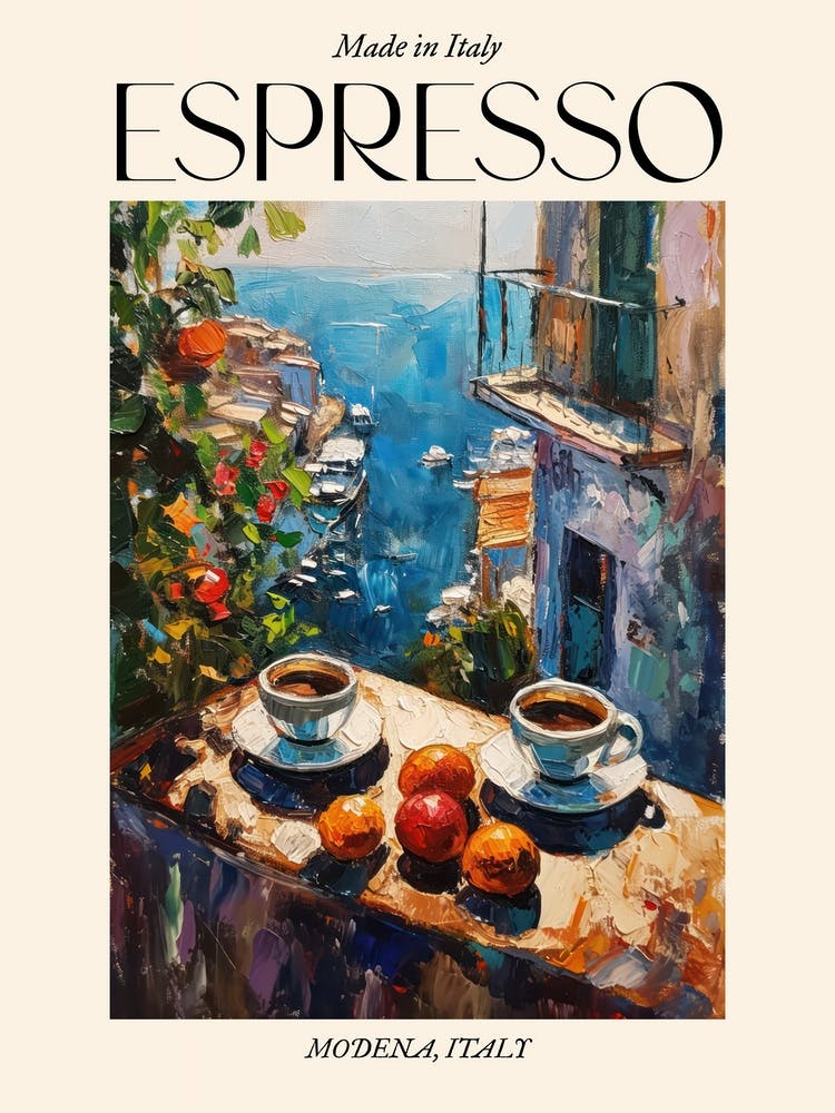 Modena Espresso Made In Italy 3 Poster