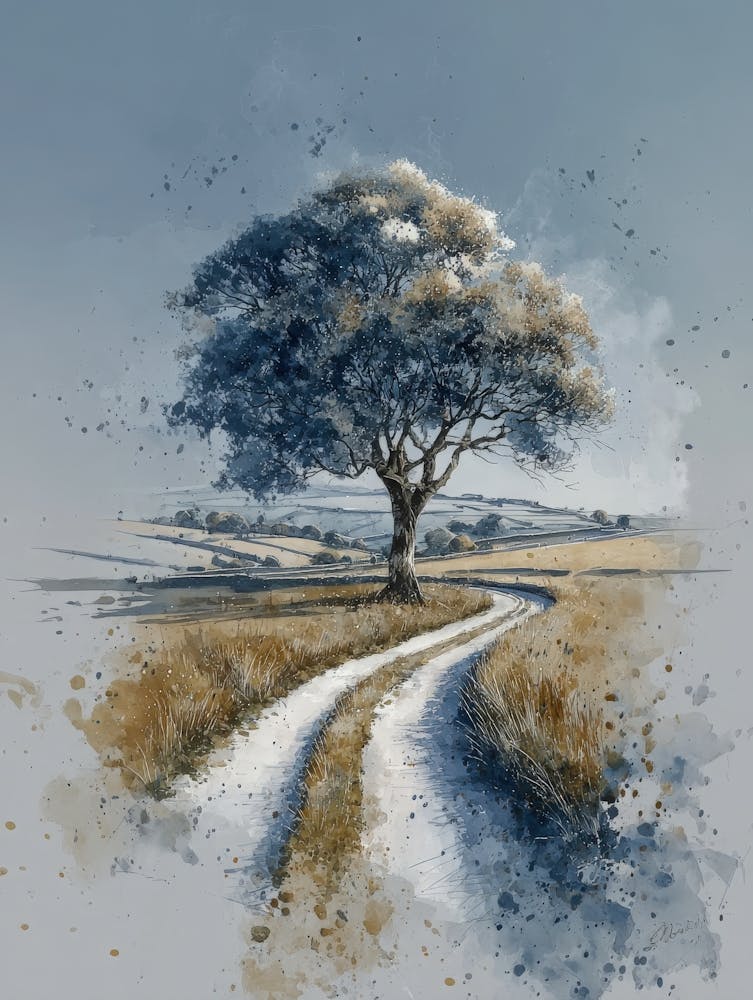 Aihrgdesign Isolated Watercolor Painting Of Countryside Lands 9840b594 Bfb9 4143 B0e9 6fb70fd5ca47 0
