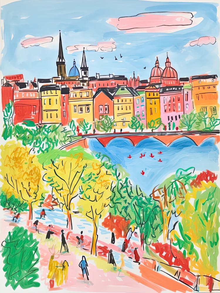 Budapest, Dreamy Storybook Illustration 2