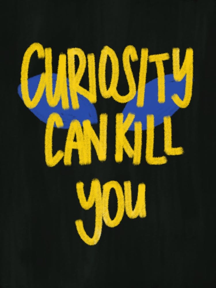 Curiosity Can Kill You black background Cat eyes