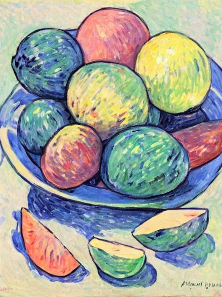 Melon 1 Vintage Sketch Fruit