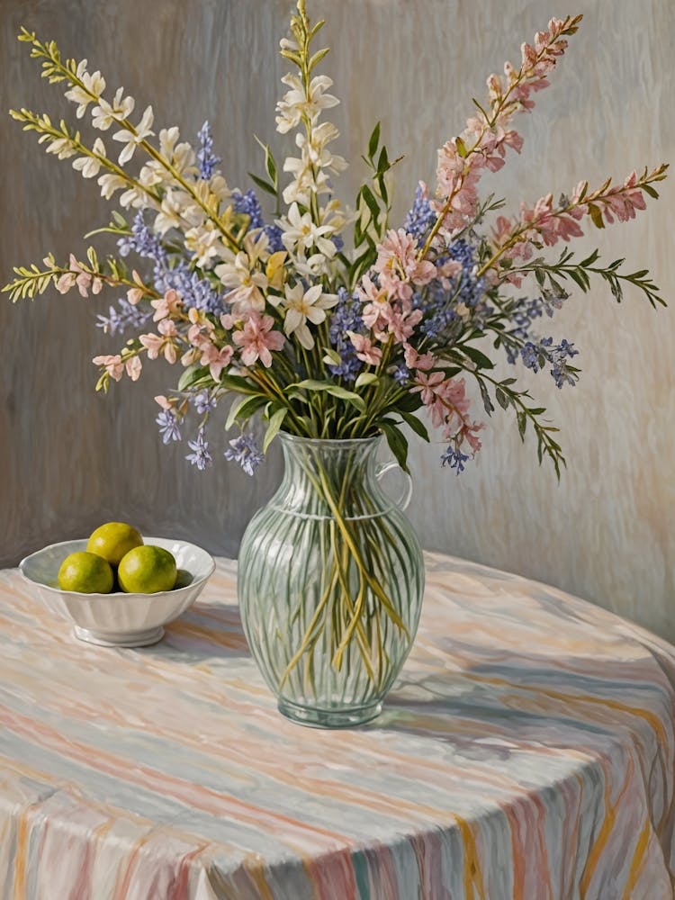 Pastel Flowers In A Vase 1