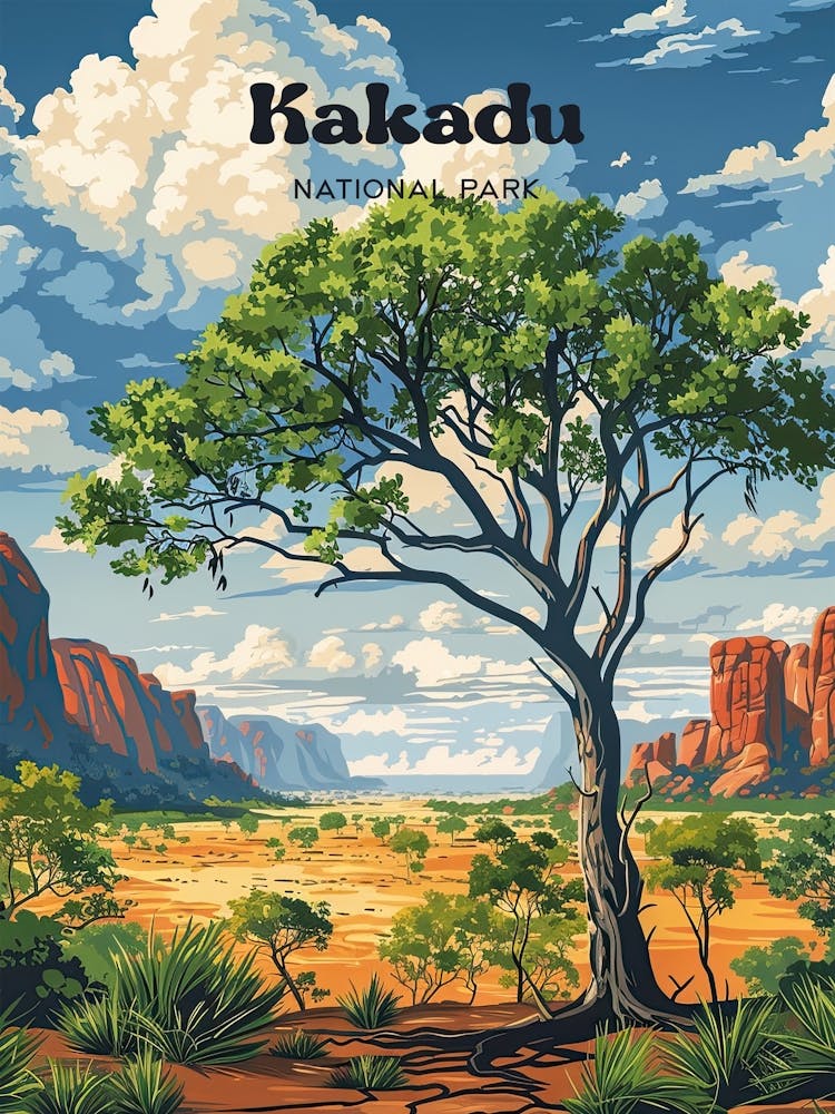 Kakadu National Park Australia Art Illustration
