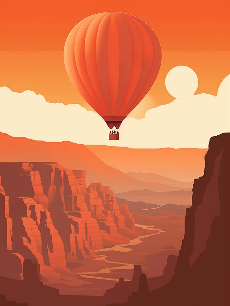 Heißluftballon Kappadokien Art Deco 4
