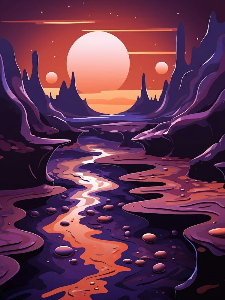 Alien Landscape Abstract Minimalist 10