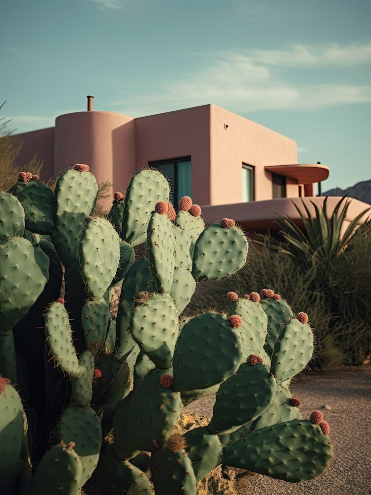 Cacti Pink Wall Photography 1
