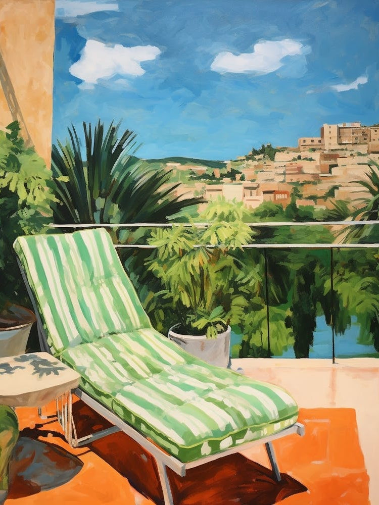 Sun Lounger By The Pool In Marseille France