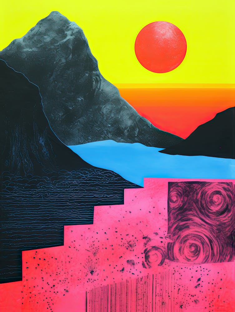 Morphing Tide Psychedelic Fluid Abstract Art