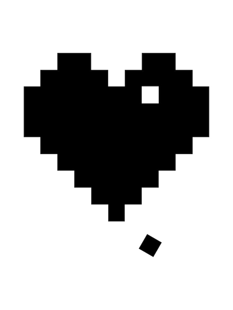 Black Pixel Heart