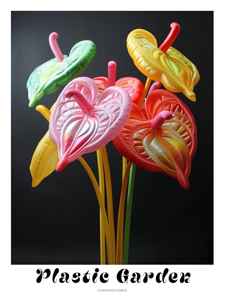 Bright Inflatable Flowers Poster Flamingo Flower 2