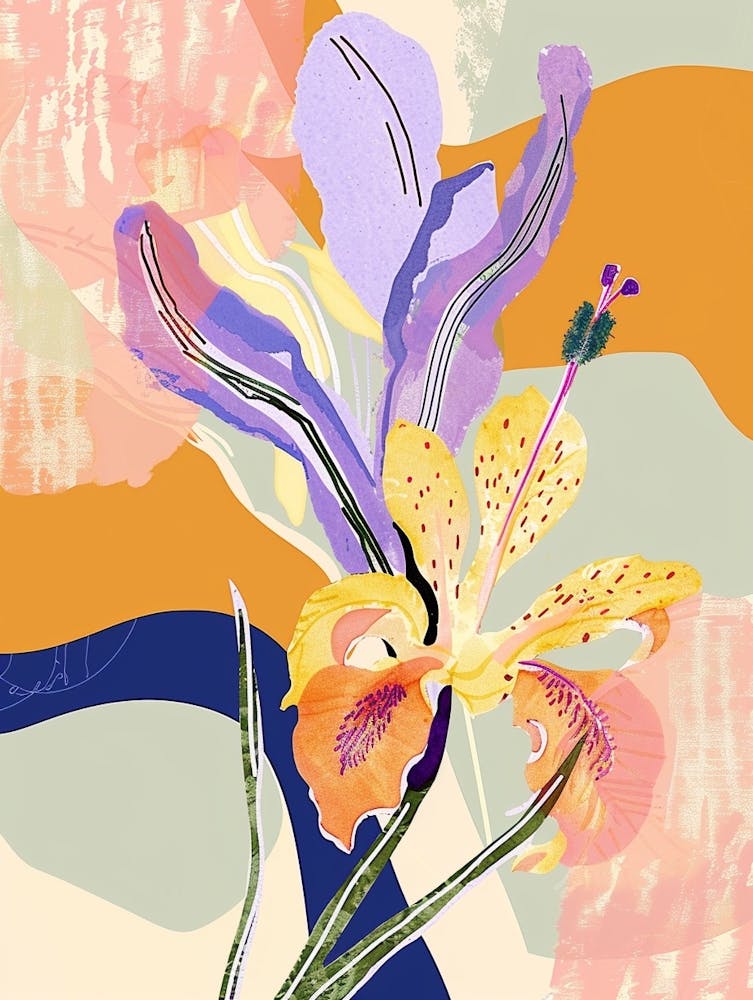 Colourful Flower Illustration Freesia 1