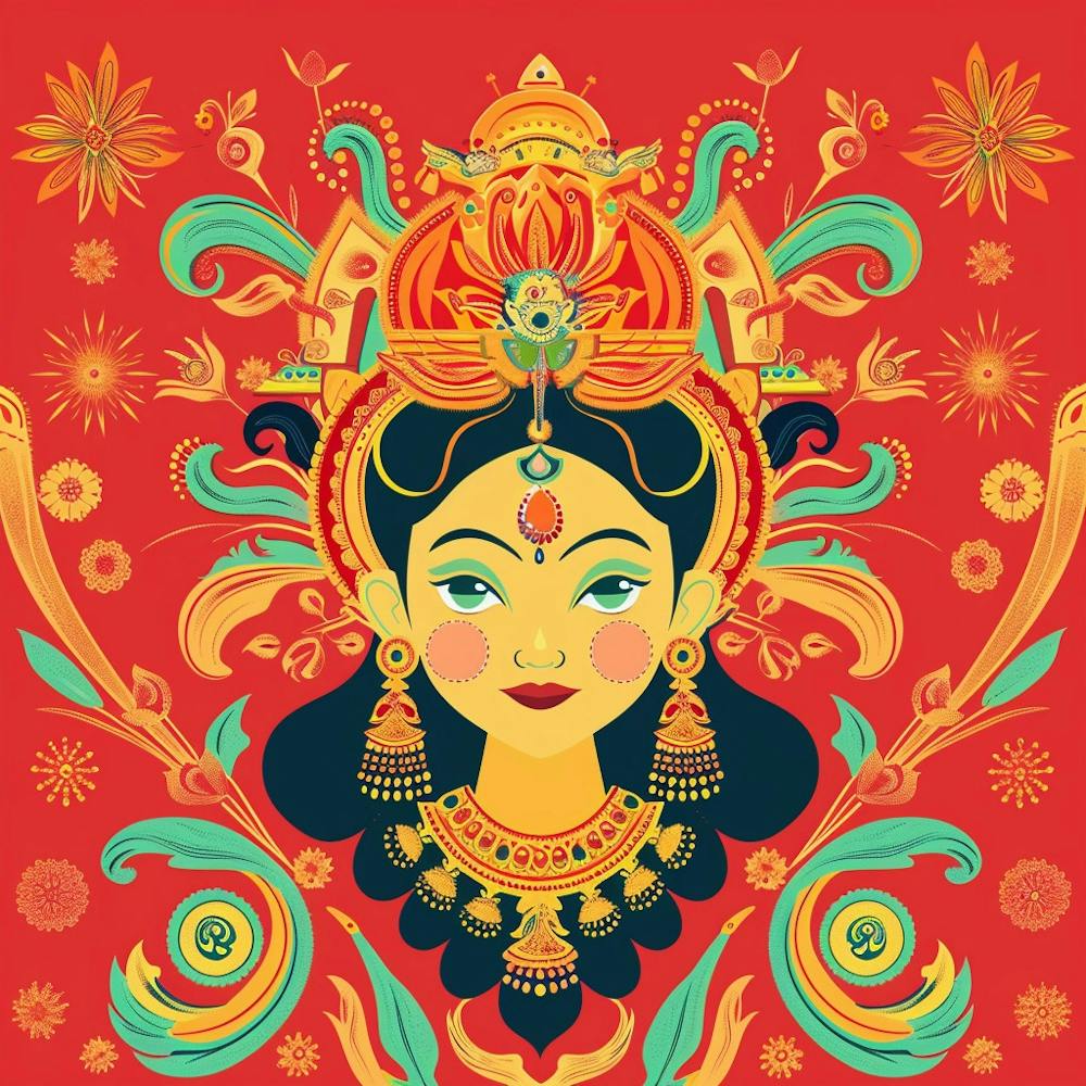 Durga Puja Themen-Banner-Textur mit Göttin Du 1718397152 4