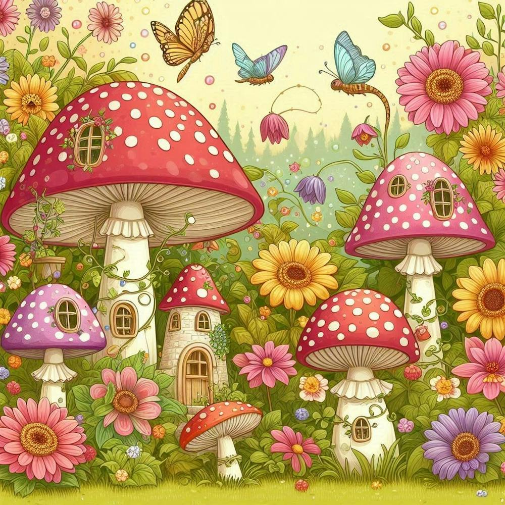 Whimsical Magical Mushroom 1