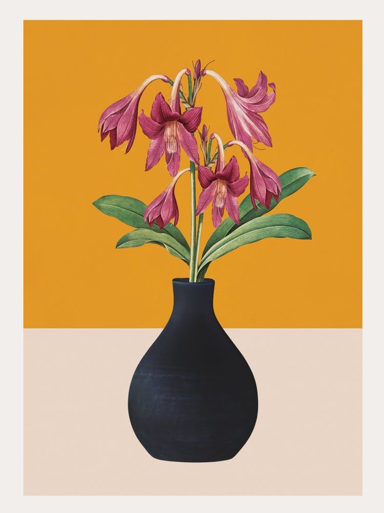 Flowers in Black Vase 1