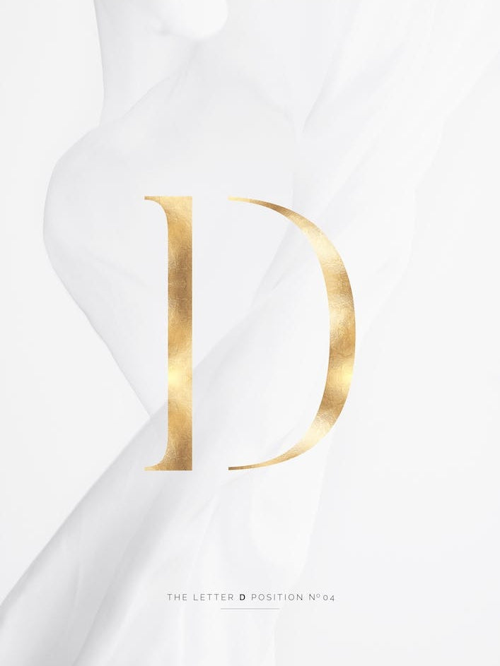 Letter D Gold