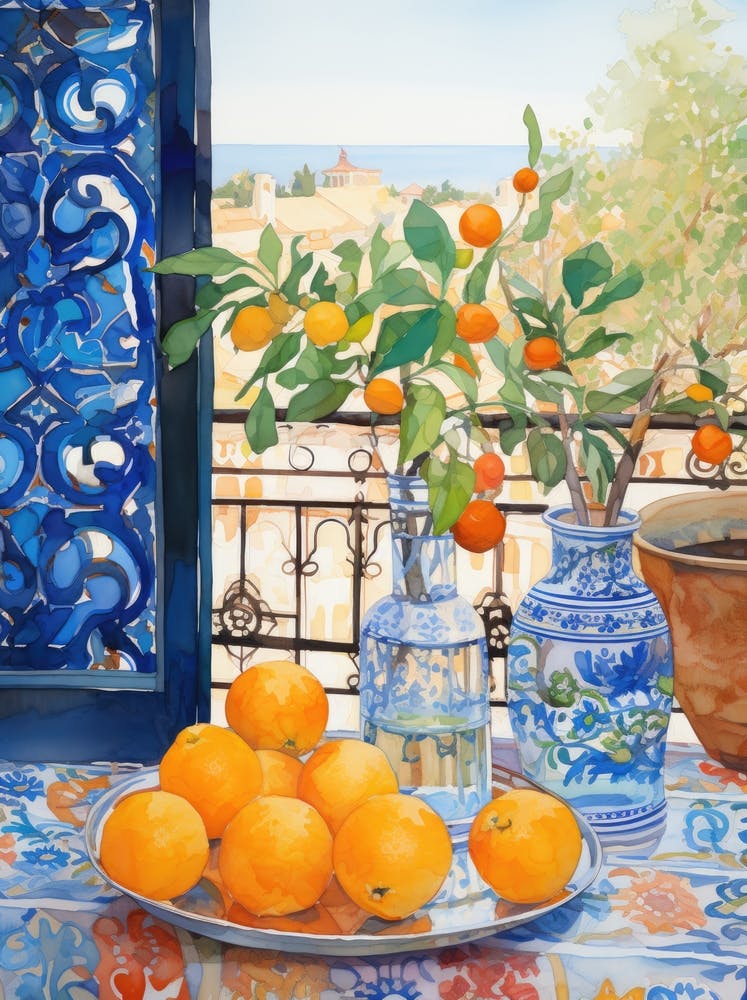 Oranges On A Window Sill