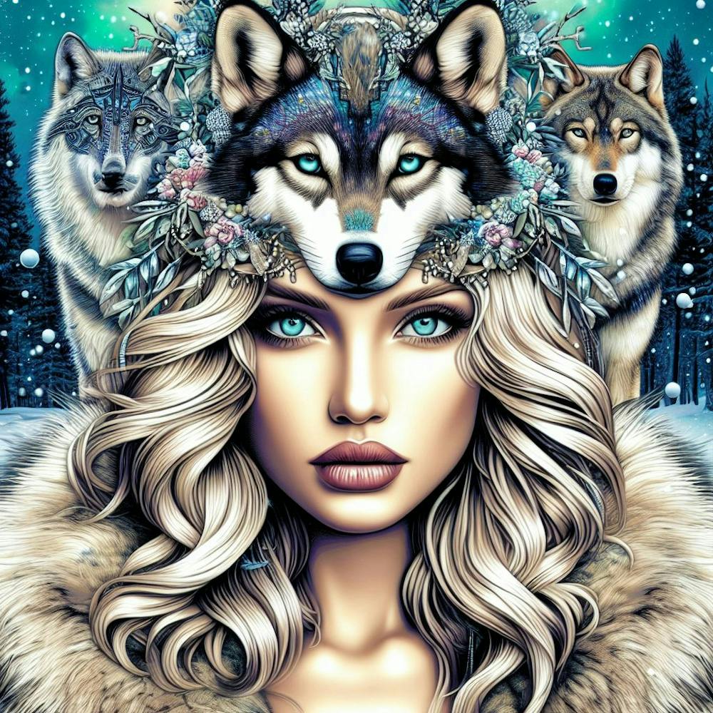 Mädchen und Wolf