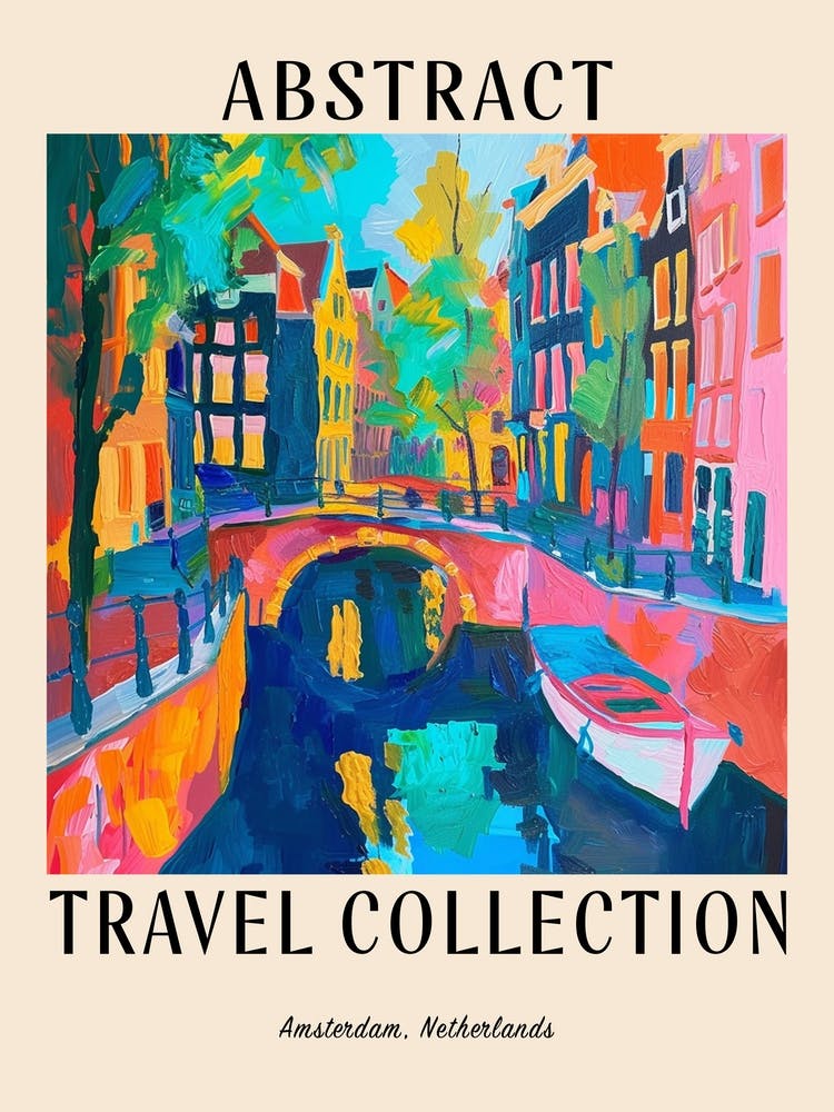 Abstract Travel Collection Poster Amsterdam Netherlands 4