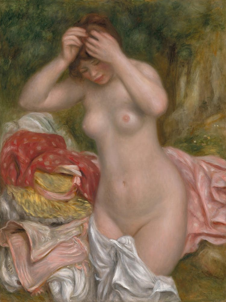 Bather Arranging Her Hair (1893), Pierre Auguste Renoir