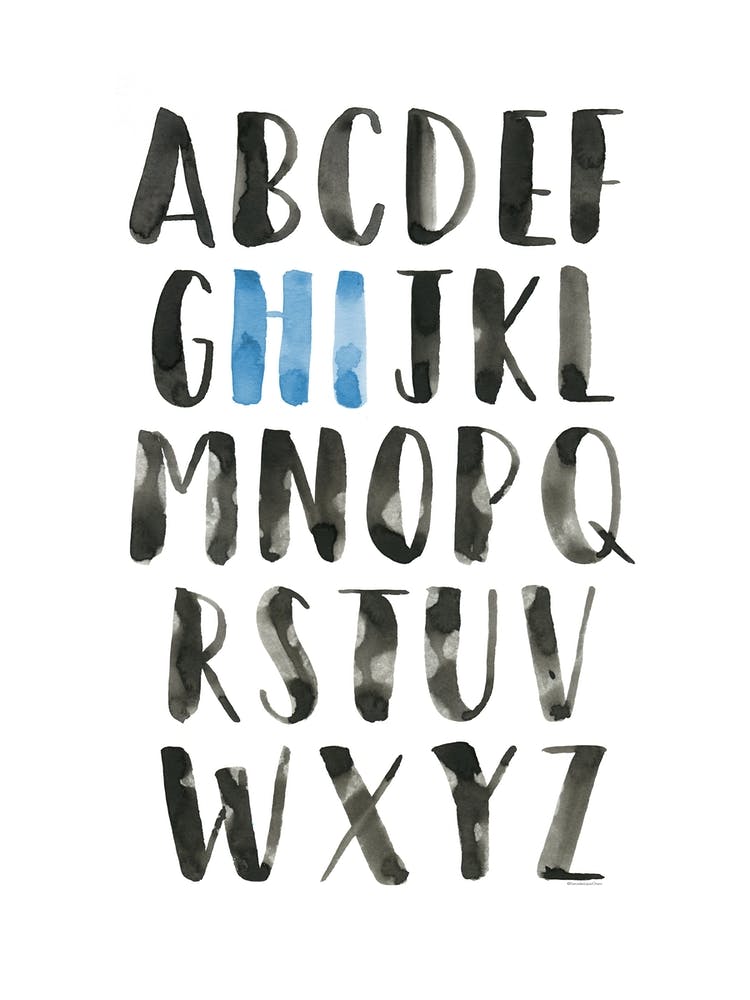 Alphabet Hi Blue