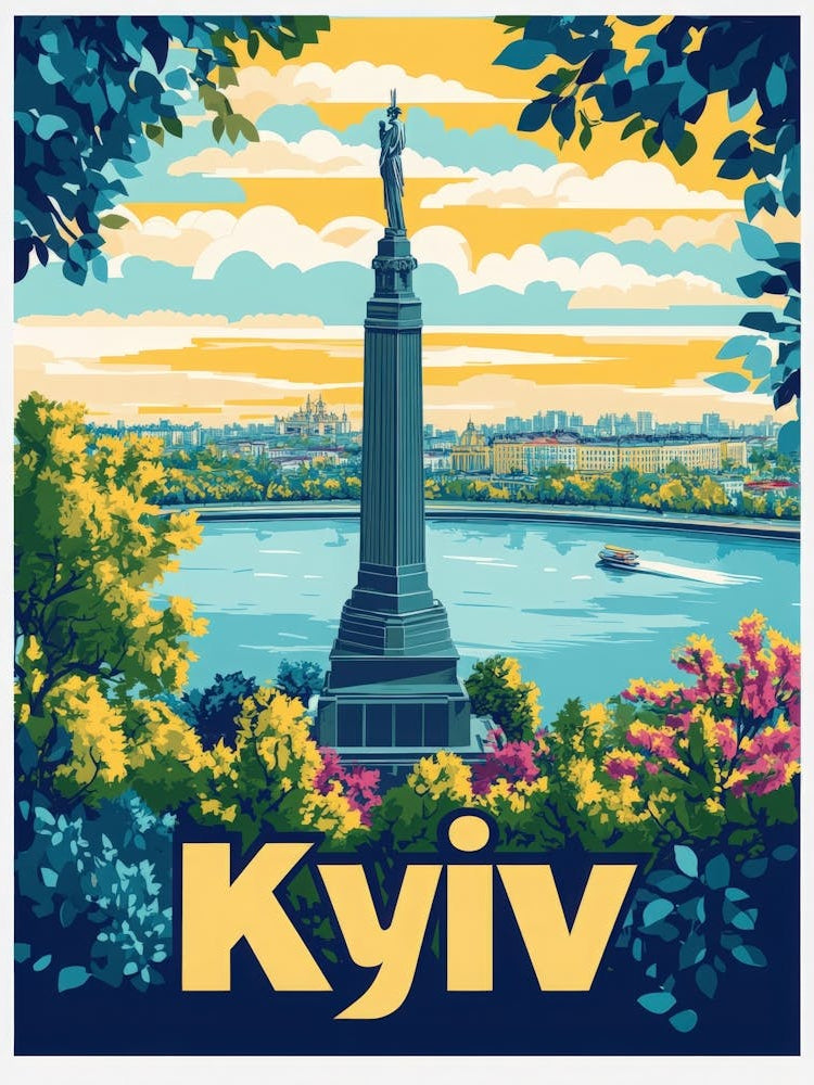 Aihrgdesign A 1970s Inspired Travel Poster For Kyiv