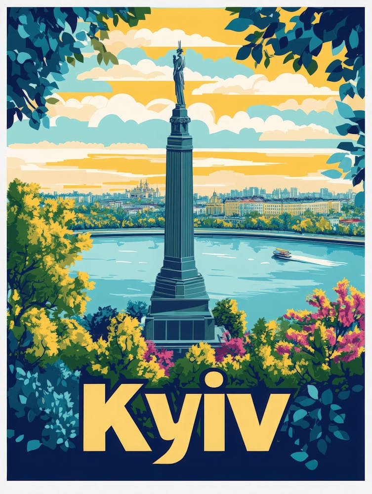 Aihrgdesign A 1970s Inspired Travel Poster For Kyiv