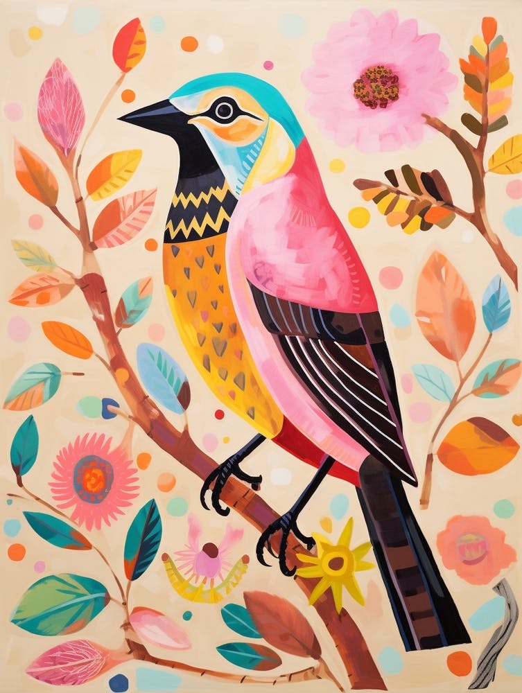 Pink Scandi House Sparrow 2
