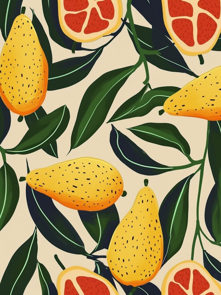 Citrus Fruit Abstract Illustration 2