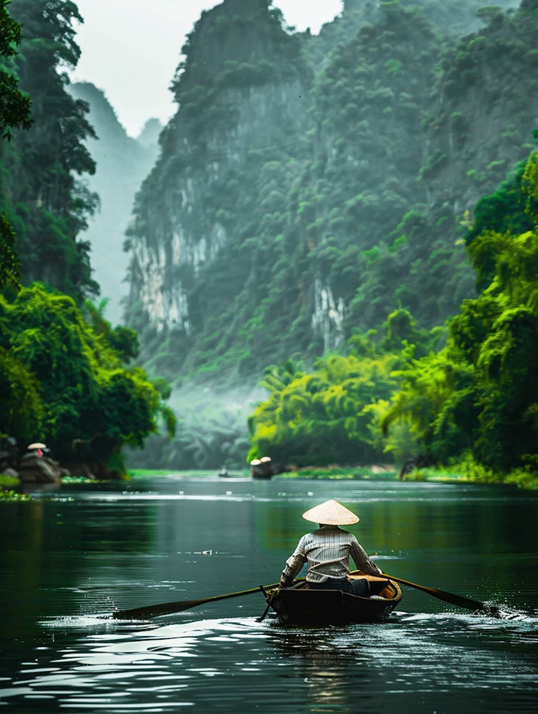 Luong River In Vietnam