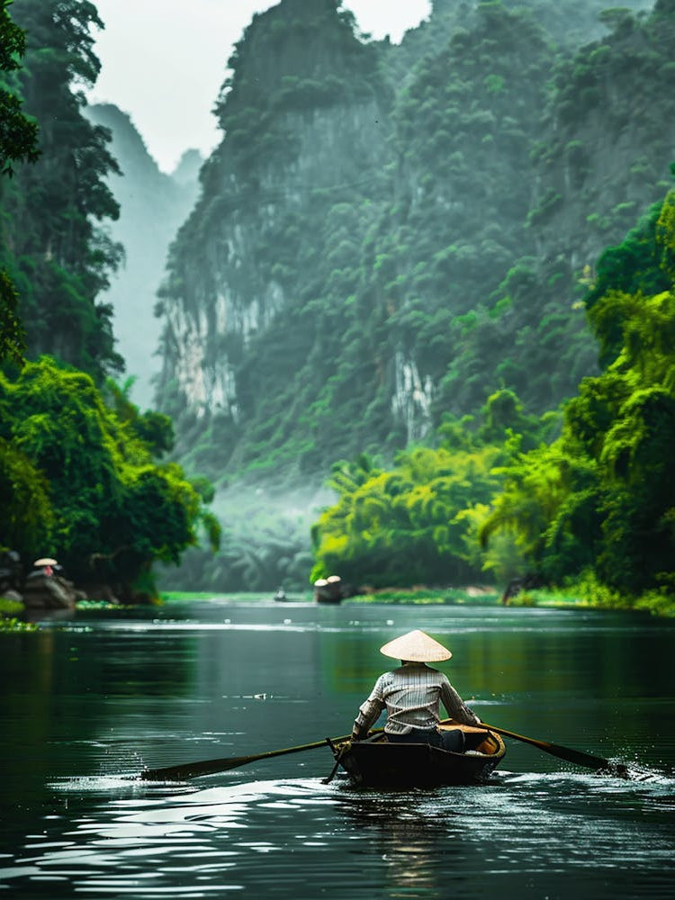 Luong River In Vietnam