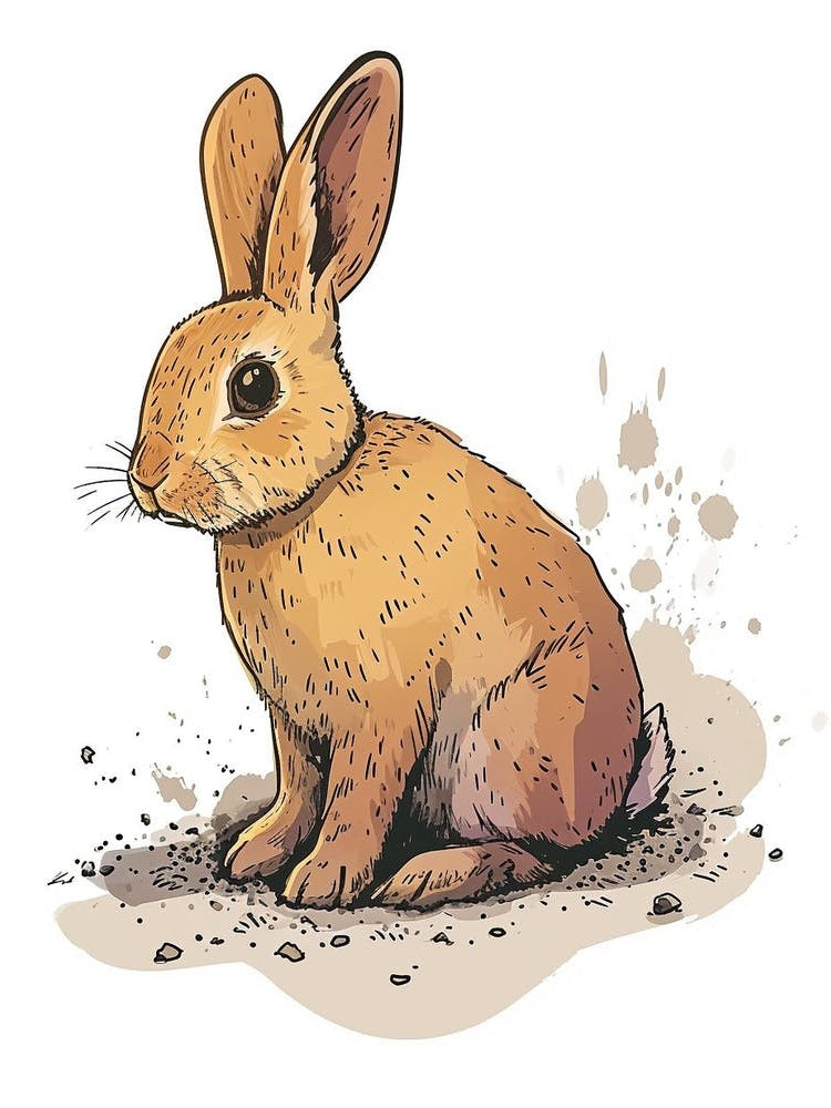 Thrianta Rabbit Nursery Illustration 2