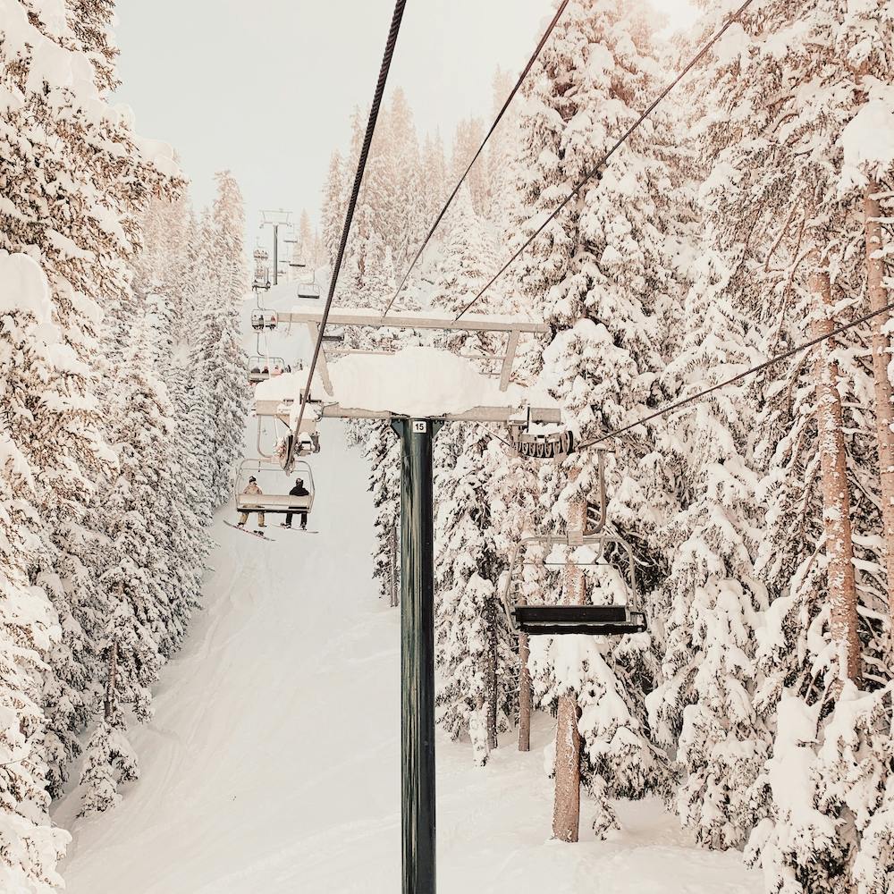 Snowy Ski Lift