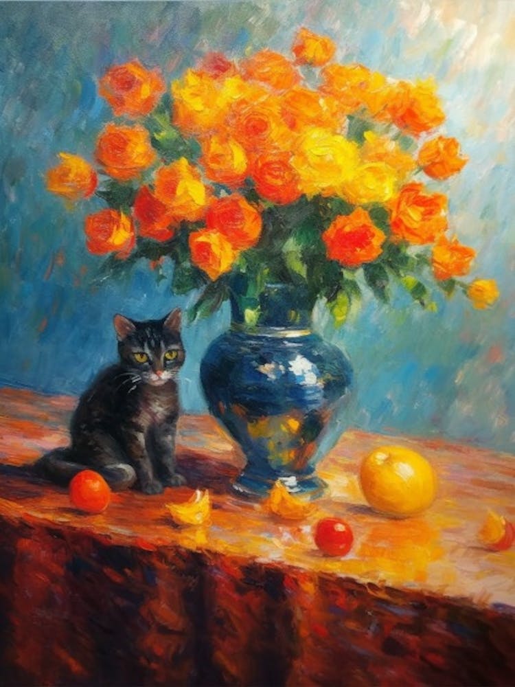 Freesia With A Cat 1