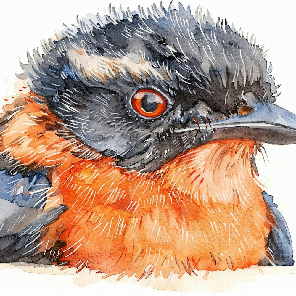 Rotkehlchen Aquarellmalerei