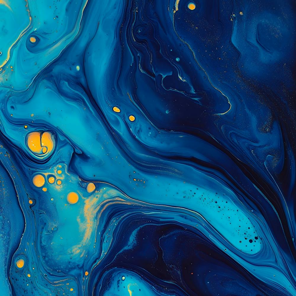 Blue And Yellow Abstract Painting