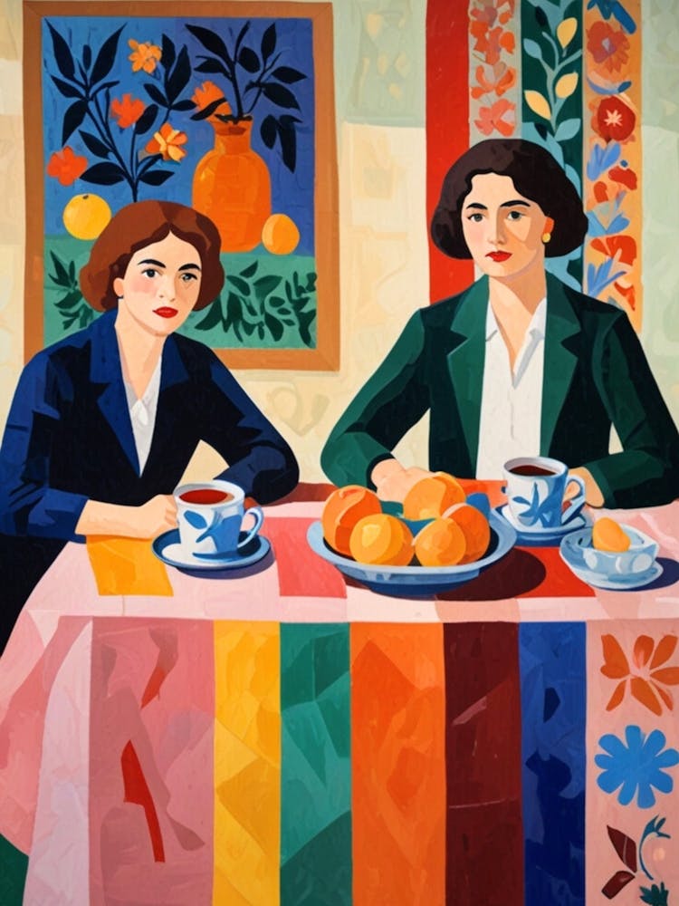 Two Women At A Table 5