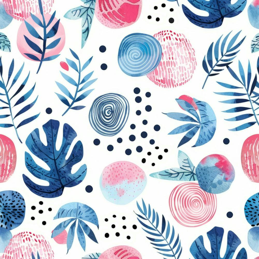 Watercolor Leaves Pattern 1