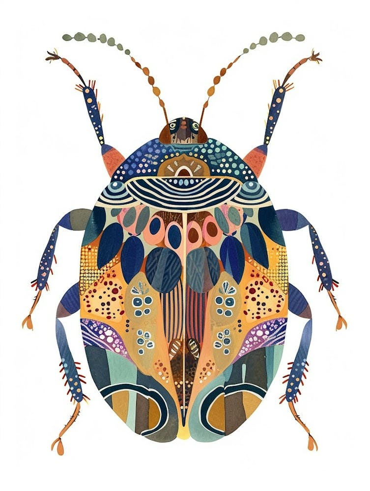 Colourful Insect Illustration Pill Bug 14