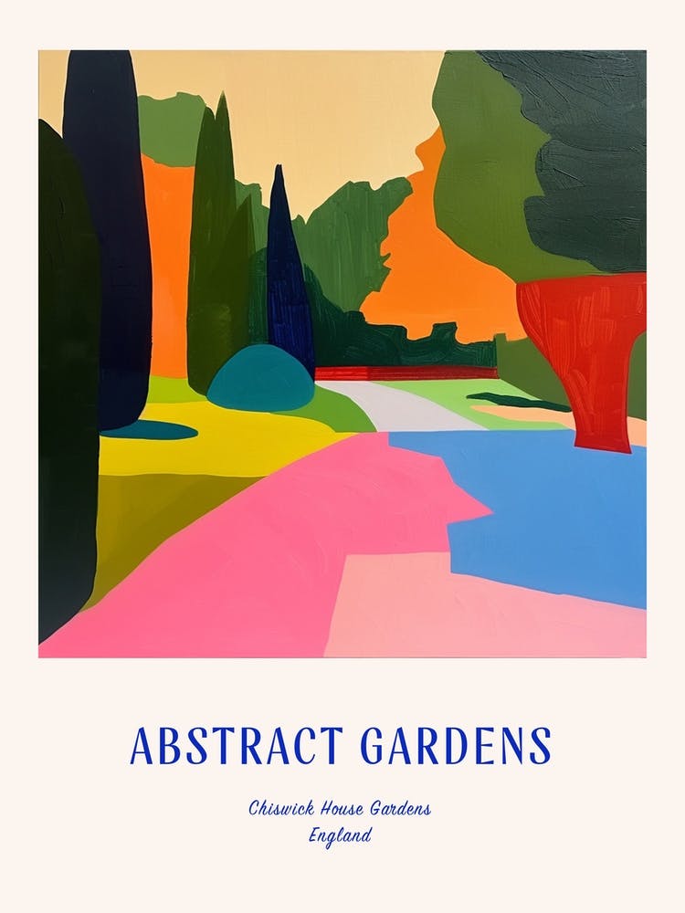 Colourful Gardens Chiswick House Gardens United Kingdom 2 Blue Poster