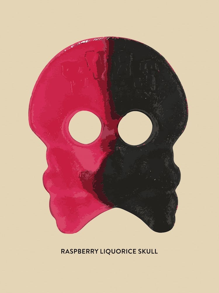 Raspberry Liquorice Skull