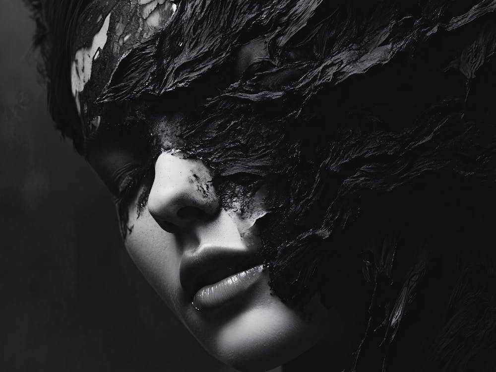 Black And White Portrait Of A Woman 9