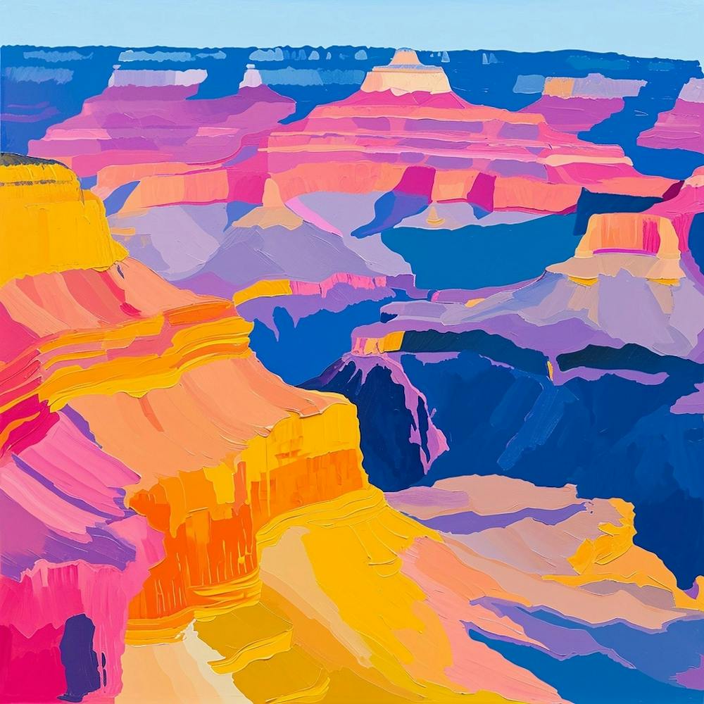 Colourful Abstract Grand Canyon National Park Usa 1