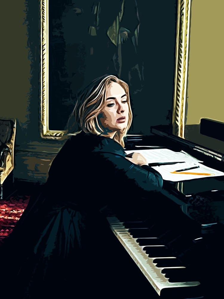 Adele At The Piano