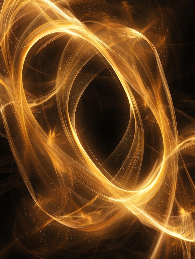 Abstract Golden Swirls 2