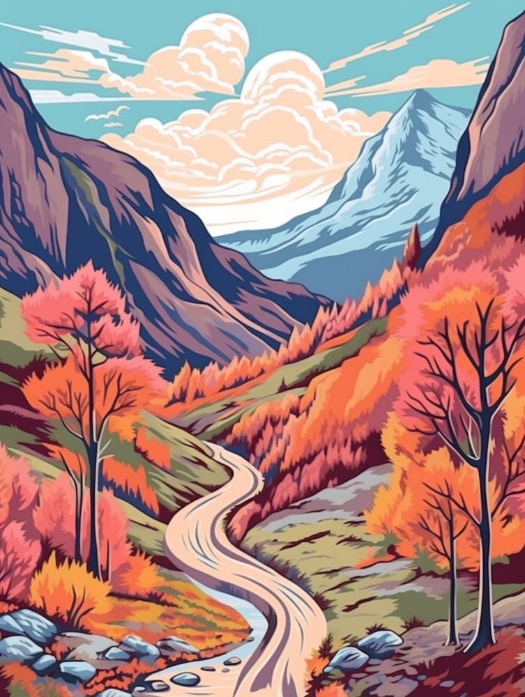 Ben Nevis Scotland 5 Hike Illustration