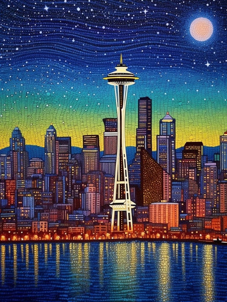Seattle Washington Pointillism 9