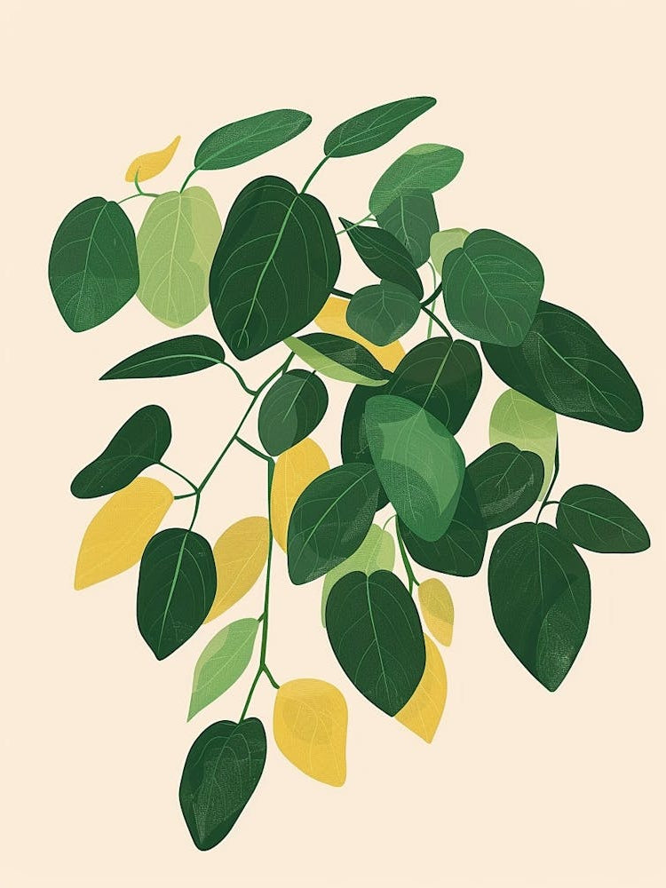 Wandering Jew Plant Minimalist Illustration 1