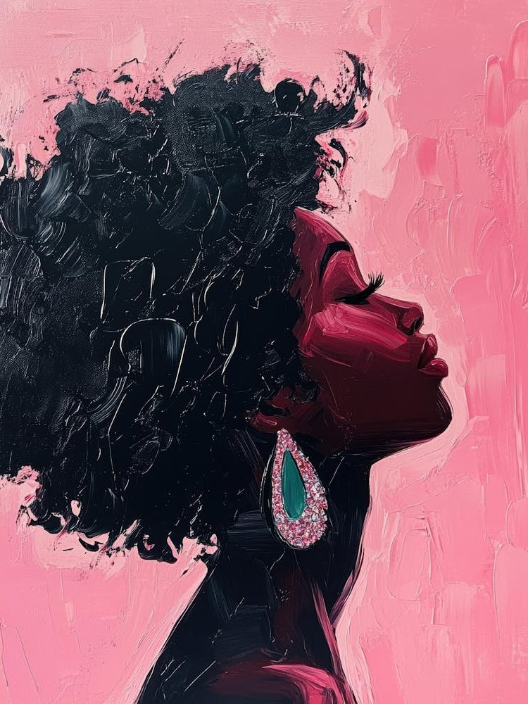 Portrait Of A Woman With Afro 1