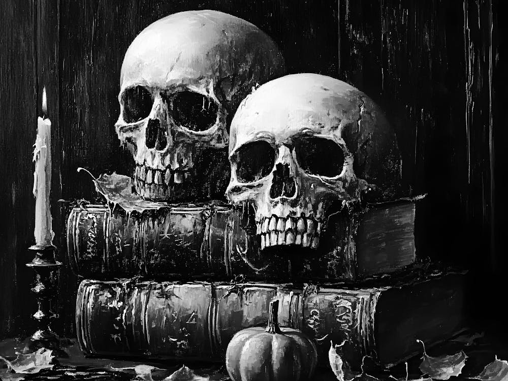 Skulls On Books 1