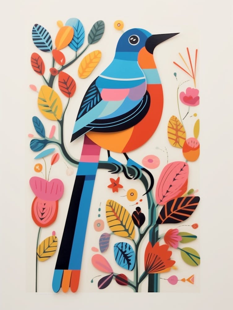 Colourful Scandi Bird Finch 1